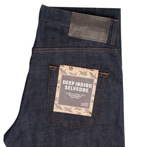 Naked And Famous Deep Indigo Selvedge Denim Jeans Men's 38x32